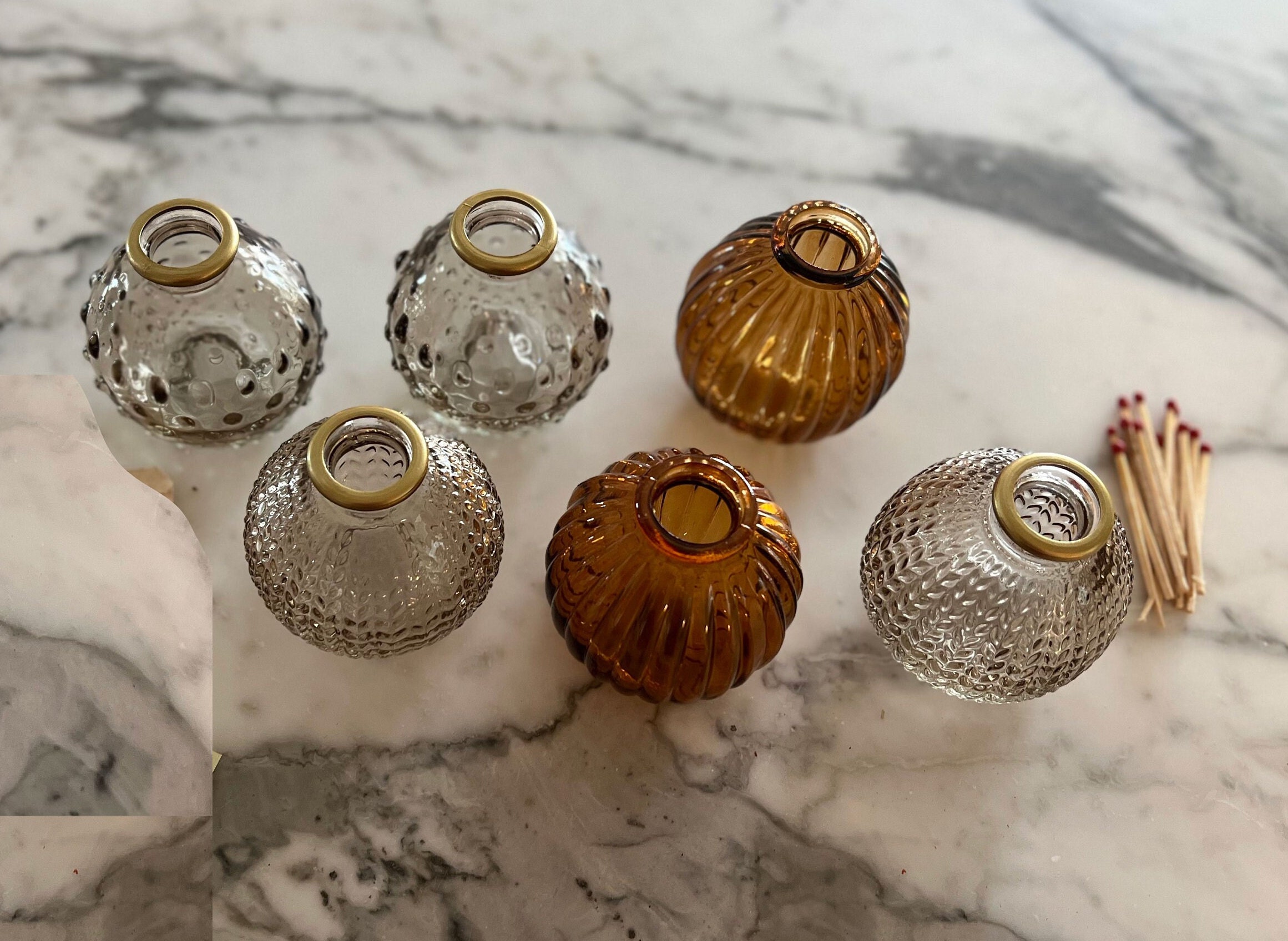 Glass Match Holder and Striker Etsy