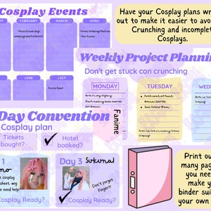 Pastel Cosplay Planner, Printable Digital Download and Canva Template ...