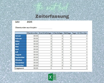 Registro de tiempo, hoja de tiempo, plantilla de hoja de trabajo | Sobresalir| Plantilla personalizable| 2023 y 2024| Calculadora de horas de trabajo, automatizada