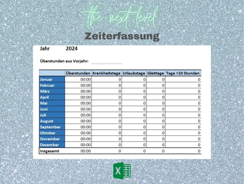 Time Sheet, Timesheet Template | Excel| Template Customizable| 2024 ...