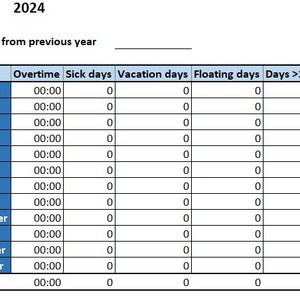 Time Sheet, Timesheet Template | Excel| Template Customizable| 2024 ...