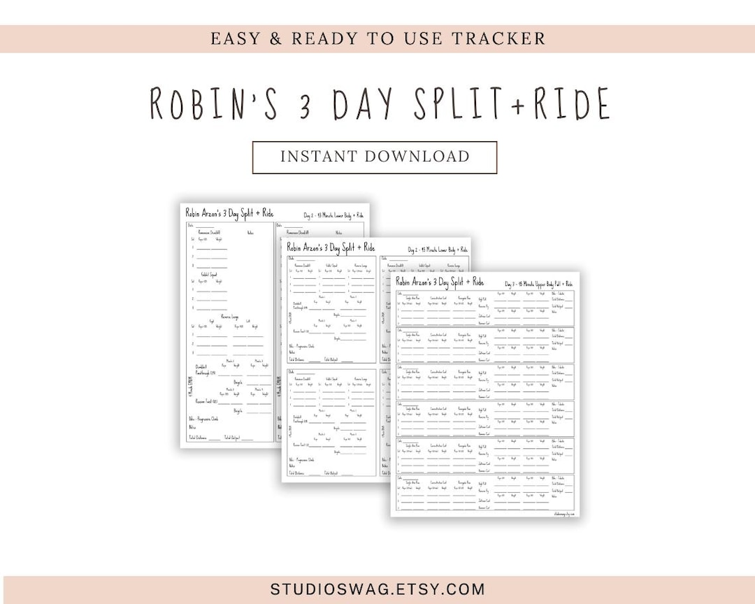 Robin Arzon's Day Strength Training Split+ride Tracker