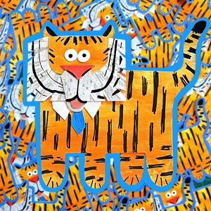 Business Tiger Sticker