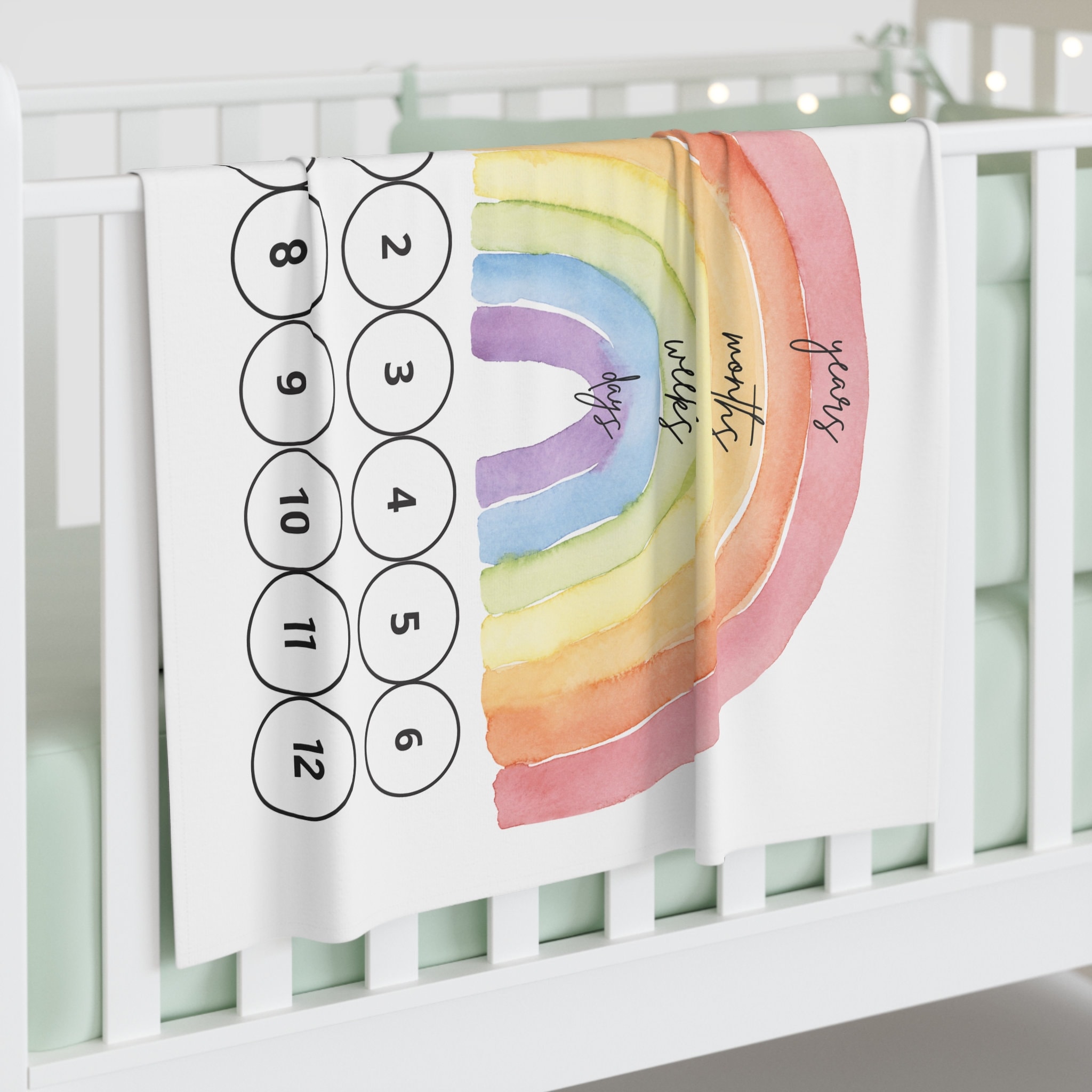 Milestone Baby Blanket Rainbow Baby Blanket Months Baby Blanket Growth