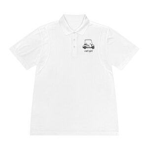 Koszulka golfowa Cart Girl / Dziewczyny, które grają w golfa / Gorące dziewczyny lubiące golfa / Koszulka golfowa / Damska koszulka golfowa / Polo golfowe / Cart Girl / Tutaj, aby prowadzić wózek