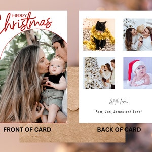 Christmas Card Template / Merry Christmas Card / Family Christmas Photo Card / Happy Holidays Card /Holiday Card/Christmas Card **TEMPLATE**