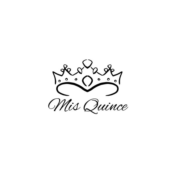 Mis Quince, Crown, Tiara, Quinceañera, Birthday, Sweet Sixteen SVG, PNG