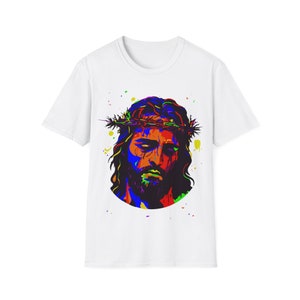 Rainbow Jesus with Crown of Thorns.