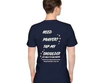 Necesito oración - Toca mi hombro - Camisetas cristianas - Faith Fit