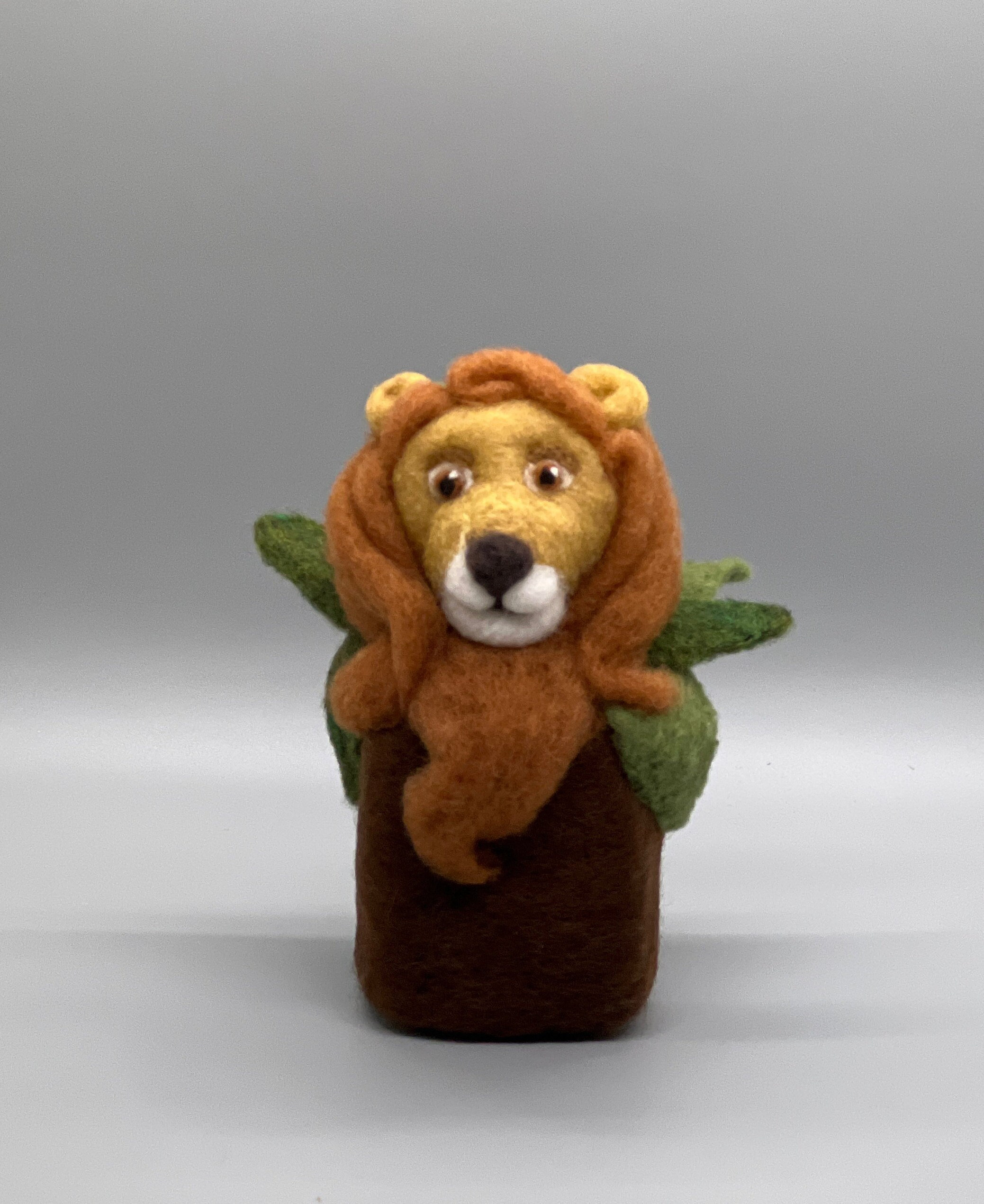 Needle Felted Lion Storybook Lion Lion Head Jungle Animals Etsy