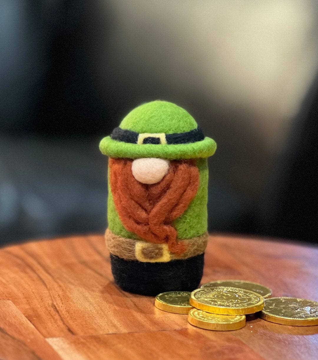 Needle Felted Leprechaun, St Patrick's Day Gift, St Patrick's Tiered Tray, St Patrick's Gnome