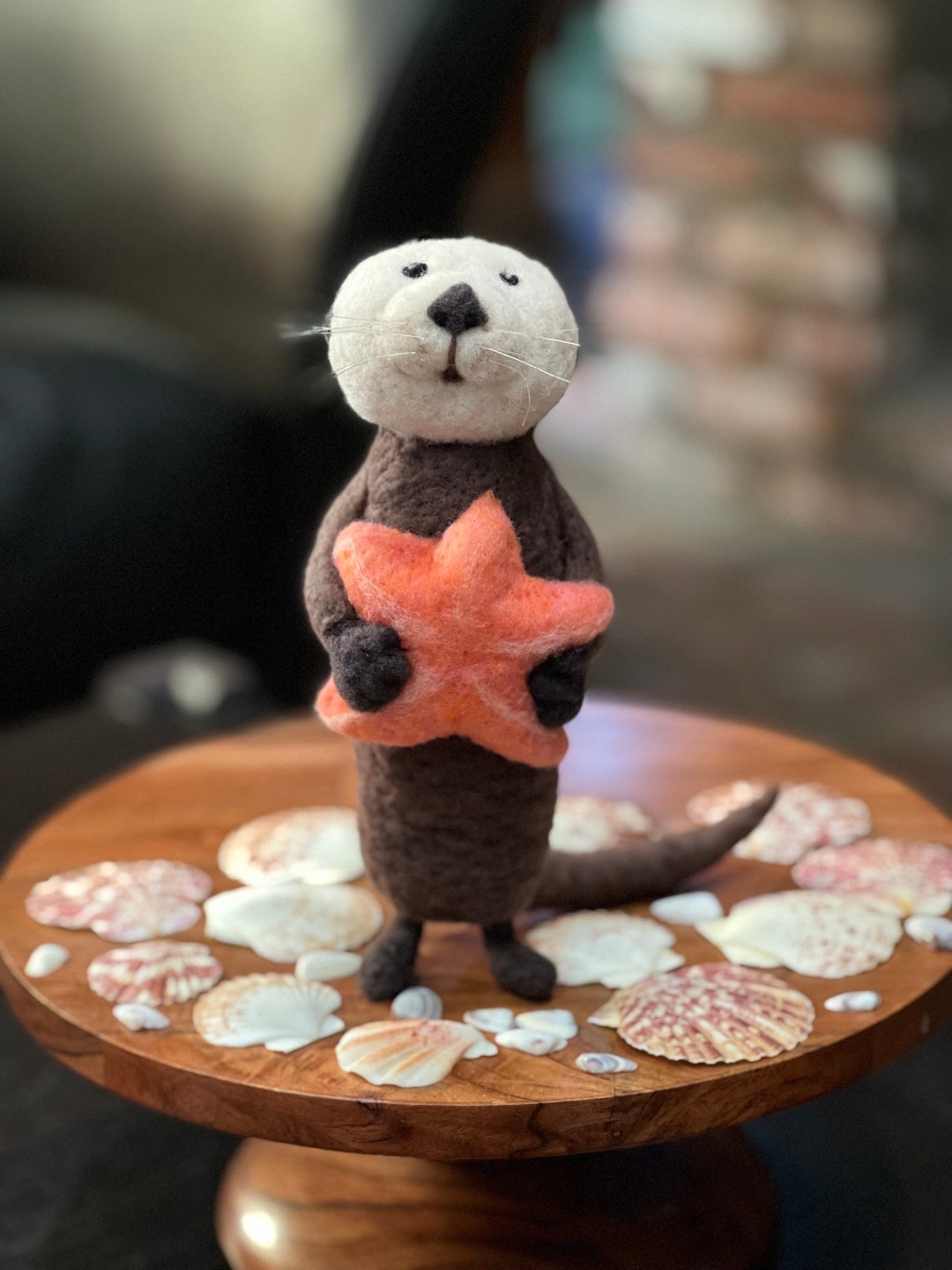 Needle Felted Sea Otter Felted Animals Otter Lover Star Etsy