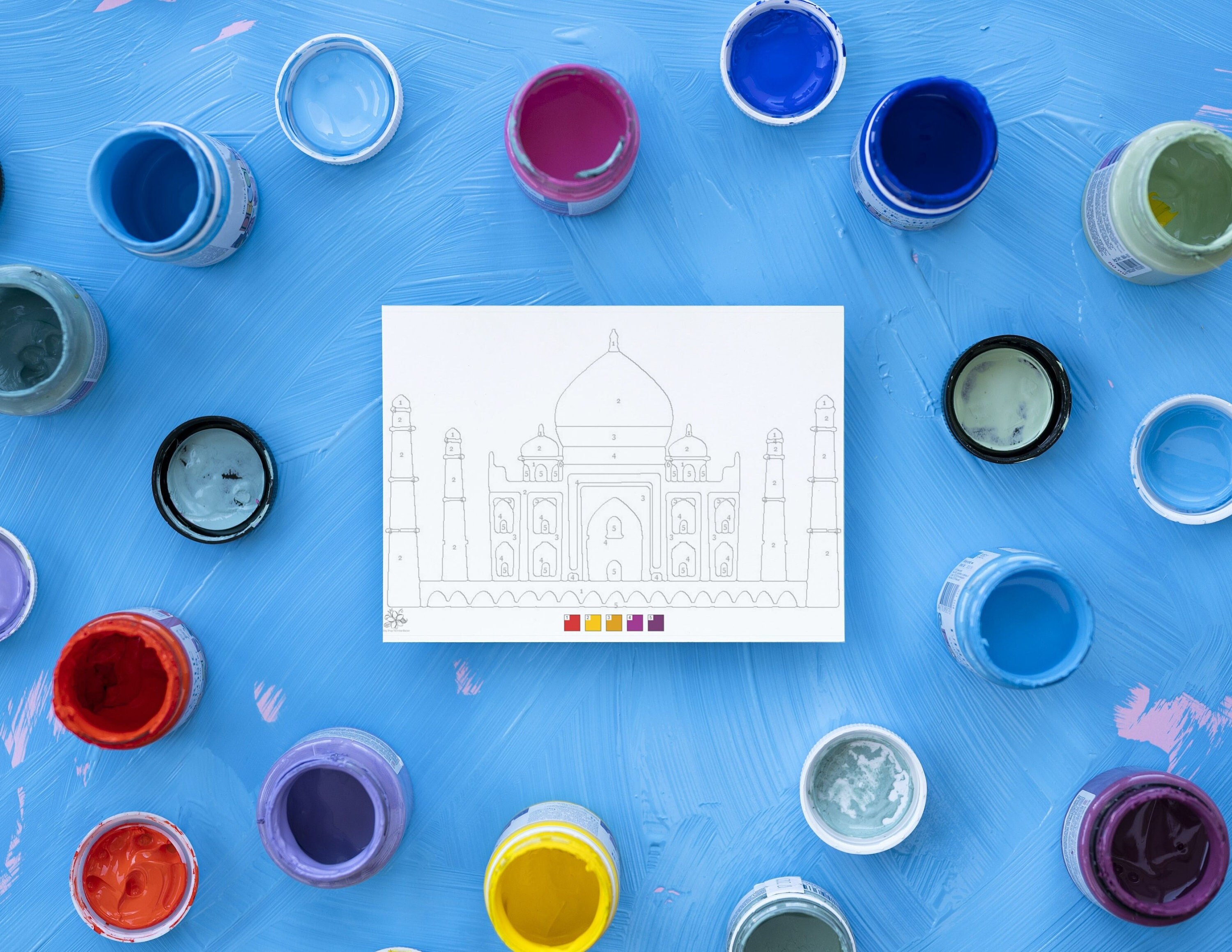 Color By Number Taj Mahal Coloring Sheet PDF Digital Download Etsy Canada Color By Number Taj Mahal Coloring Sheet PDF Digital Download Etsy Canada