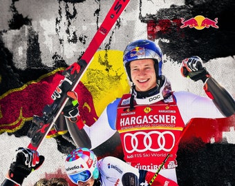 Marco Odermatt Professional Swiss Skier Digital Poster