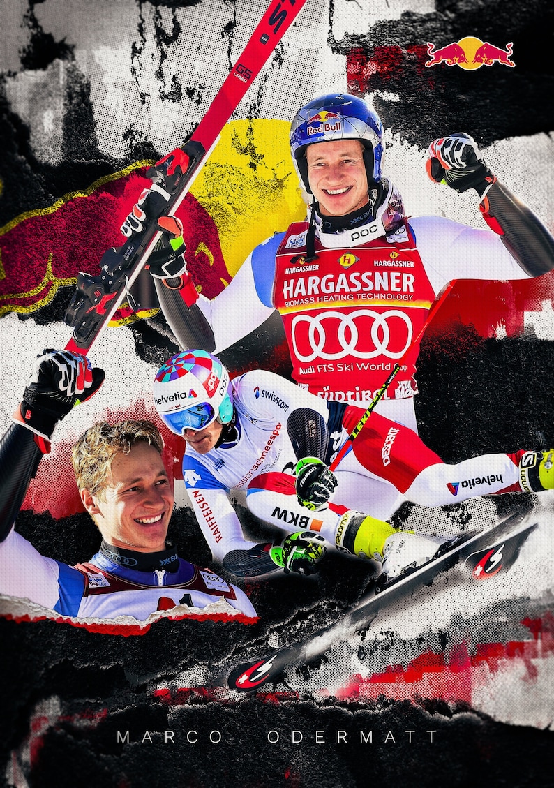 Marco Odermatt Professional Swiss Skier Digital Poster zdjęcie 1