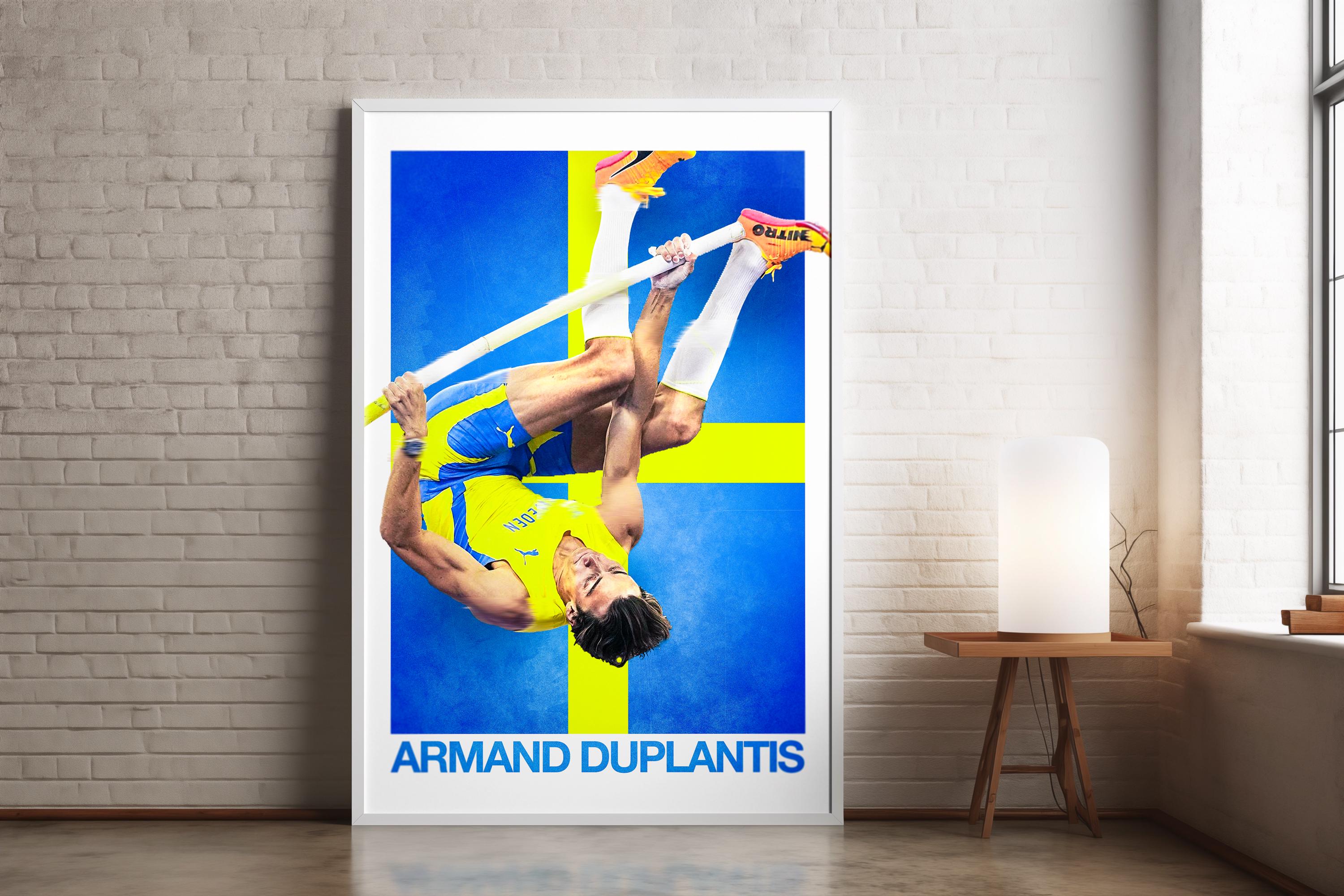 Duplantis Pole Vault Poster | Professional Swedish Athlete Armand Duplantis