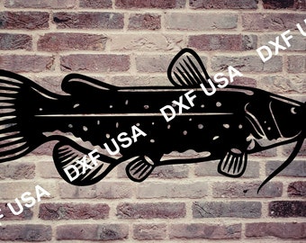 Flathead Catfish DXF Cut File For CNC Plasma Laser Router - Instant Download