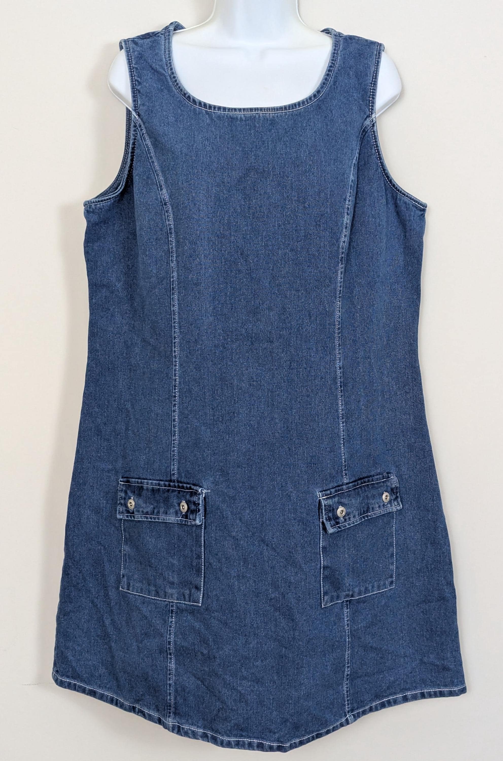 white christmas dresses Womens 90s Fashion Adjustable Strap Denim Jean Overall Dress – ALILANG.COM main image 1