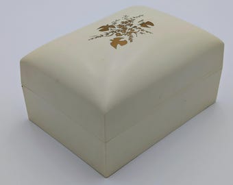 Jahrgang 1980er Jahre | NINA RICCI | L'Air Du Temps Bad Schatztruhe Set Box NUR | Celluloid Plastik | Schatulle Box | Schmuck, Schmuckstück | Eitelkeit