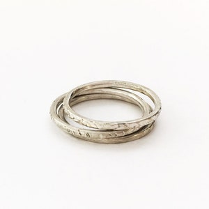 Sterling zilveren stapelringen | Zilveren ringen | Getextureerde ringen | Stapelbare ringen