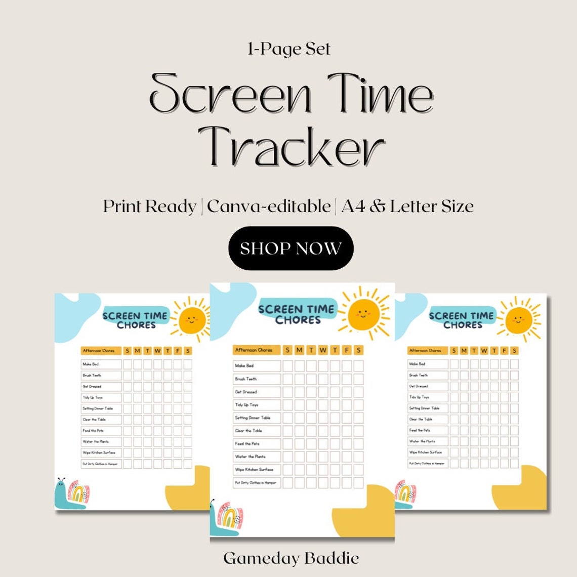 Editable Printable Screen Time Checklist Daily Screen Time - Etsy