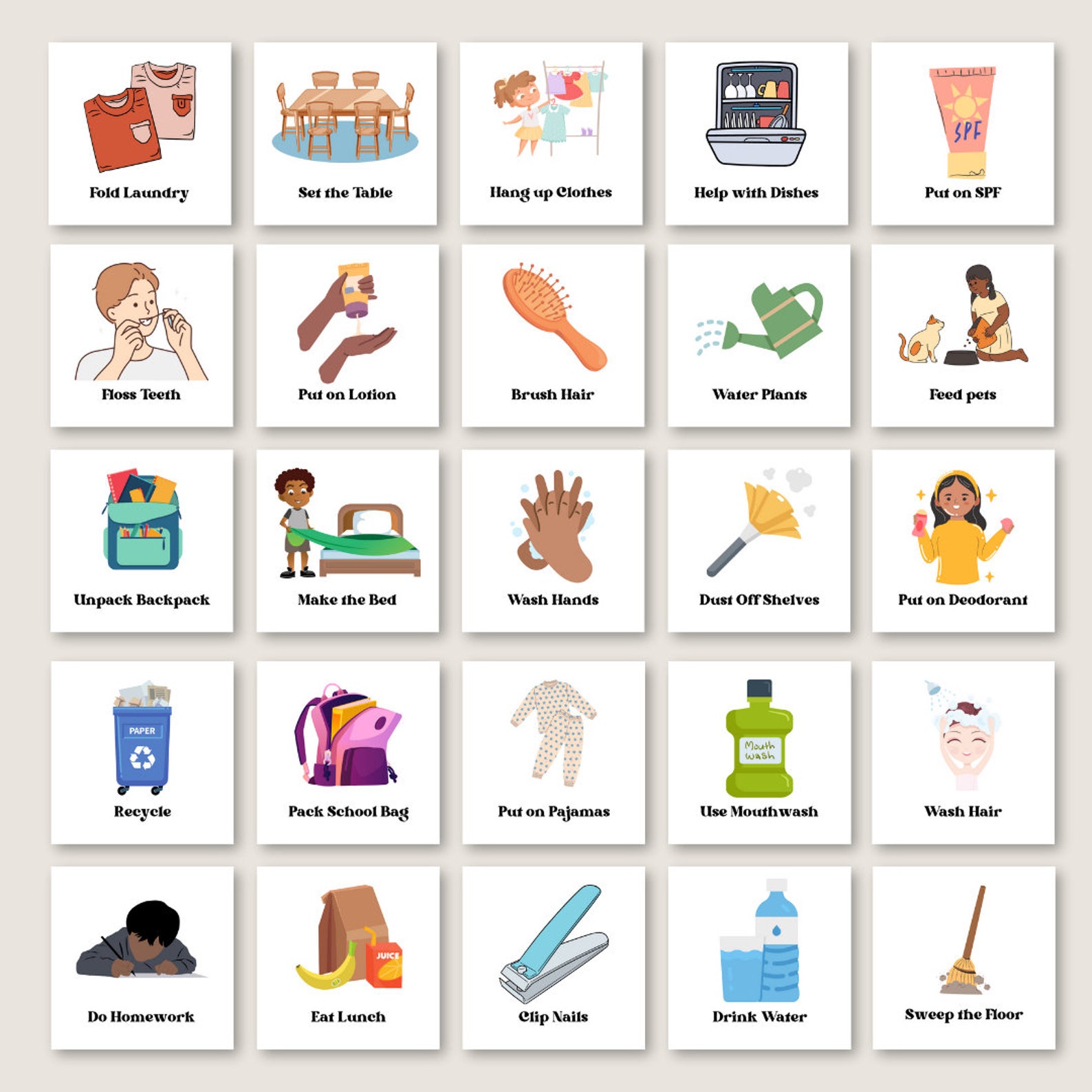 Interactive Daily Routine Visuals Teach Time Management and ...