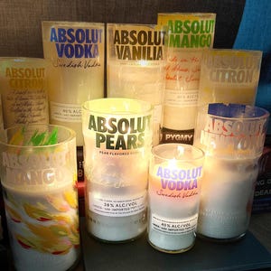 ABSOLUT Vodka Candle Variations Soy Wax Hand Crafted Liquor Bottle Home / Bar / Tavern / Pub / Restaurant Decor **FREE SHIP** Birthday Gift