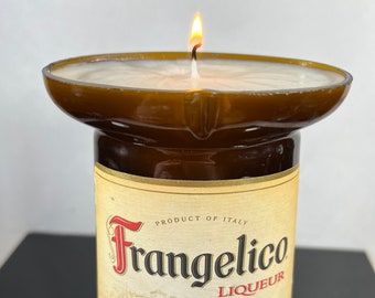 Frangelico Hazlenut Liqueur Candle Soy Wax Hand Crafted Liquor Bottle Home or Bar Decor **FREE SHIP** Birthday Valentine&#39;s Day Gift
