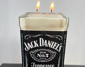 Jack Daniel's Whiskey Candle Tennessee 12 Soy Wax Hand Crafted Liquor Bottle Home or Bar Decor **FREE SHIP** Birthday Valentine's Day Gift