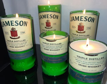 Jameson Irish Whiskey Candle Soy Wax Hand Crafted Liquor Bottle Home or Bar Decor **FREE SHIP** Birthday Valentine's Day Gift