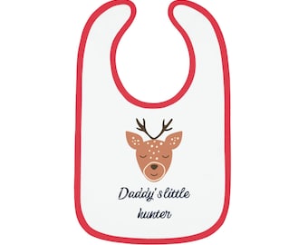 Daddy's little hunter bib, baby bib, bib for baby boys, bib for baby girls