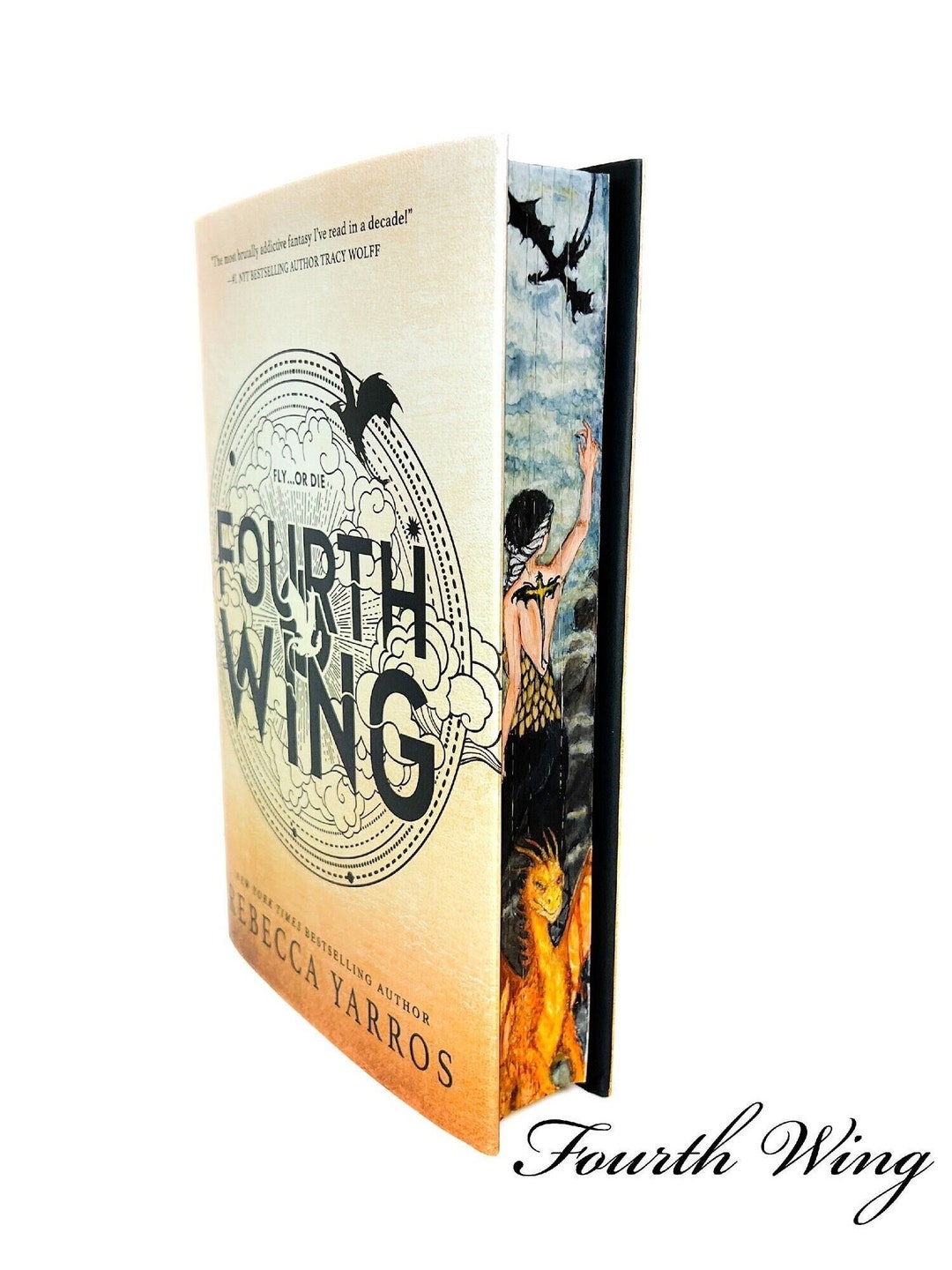 Painted Book Edges on Fourth Wing Etsy