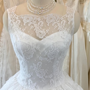 Vintage 1950s Cinderella Ballgown Wedding Dress | Layered Tulle Skirt | Fairytale Bridal Gown | Professionally Restored image 4