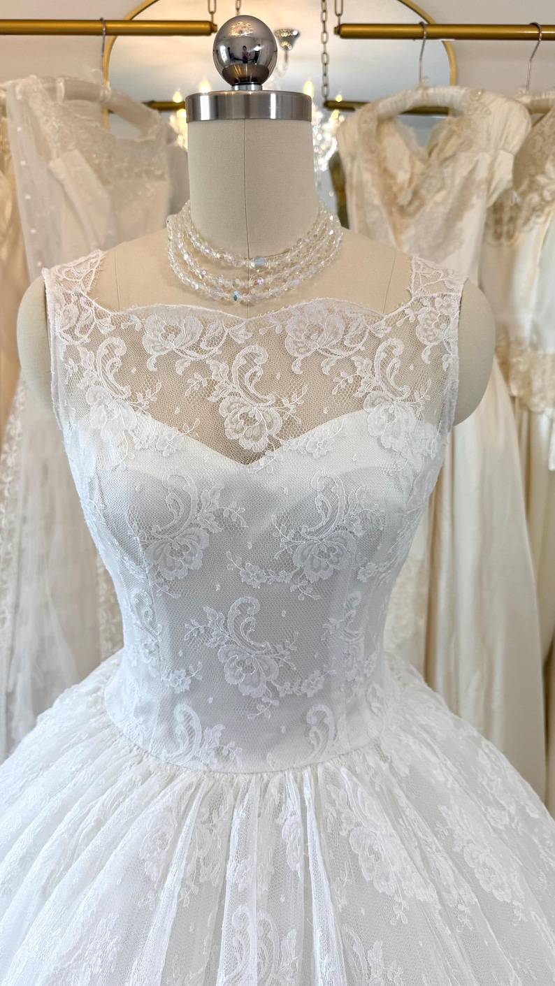 Vintage 1950s Cinderella Ballgown Wedding Dress | Layered Tulle Skirt | Fairytale Bridal Gown | Professionally Restored image 4