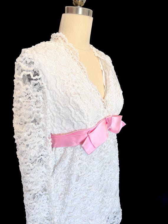 Vintage 2000’s white sequin tie detail mini dress