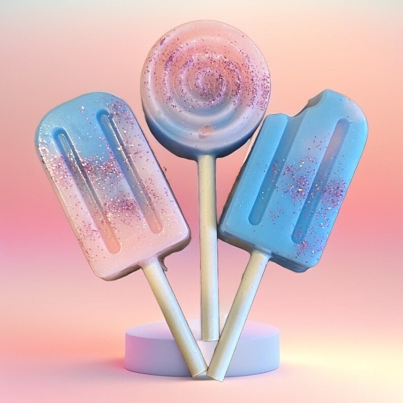 Cotton Candy, Bubble Gum Mini Lollipop Soaps 3 per Pack Etsy