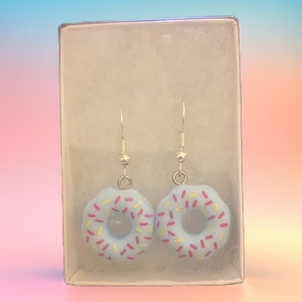 Donut Charm Earrings- Gifts for her, sweet Treats Jewelry