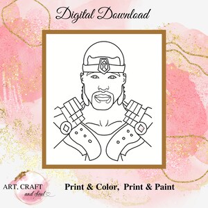 DIY Paint Party, Sip And Paint, Adult Paint Party, Paint And Sip Party, Pre-Drawn Canvas, Paint Party Template, “Warrior”