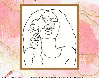 Festa di pittura fai-da-te, Sorseggia e dipingi, Festa di pittura per adulti, Festa di pittura e sorseggiamento, Tela pre-disegnata, Modello di festa di pittura, "Smokin"