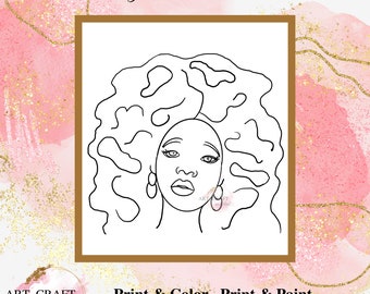 Sip And Paint, Adult Paint Party, Paint N Sip Outline, Paint Party Template, Pre-Drawn Canvas “Head Up”