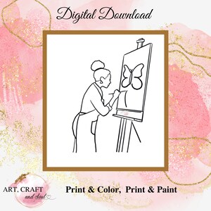 DIY Paint Party, Sip And Paint, Adult Paint Party, Paint And Sip Party, Pre-Drawn Canvas, Paint Party Template, “Painting Butterflies”