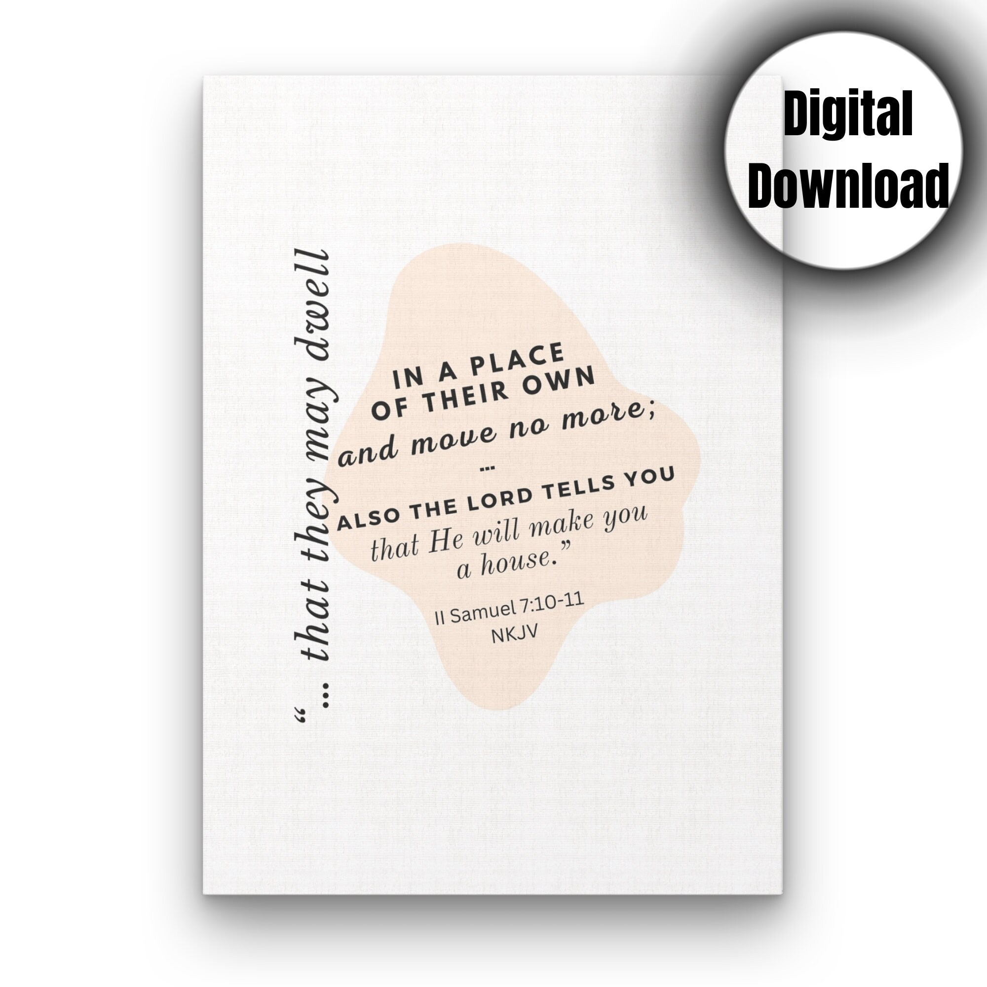 Wall Art Typography Bible Verse, Bible Passage Printable Home Decor ...