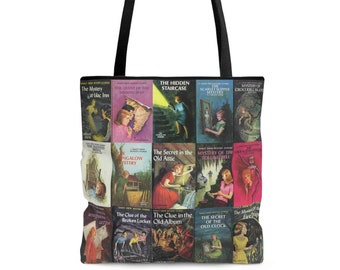 Nancy Drew Book Cover Tote Bag (AOP), Nancy Drew Book Tote, Nancy Drew Tote Bag, Nancy Drew Book, Nancy Drew