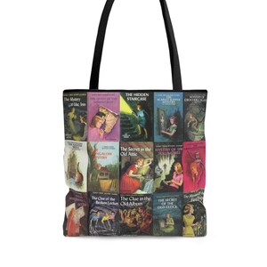 Nancy Drew Book Cover Tote Bag (AOP), Nancy Drew Book Tote, Nancy Drew Tote Bag, Nancy Drew Book, Nancy Drew