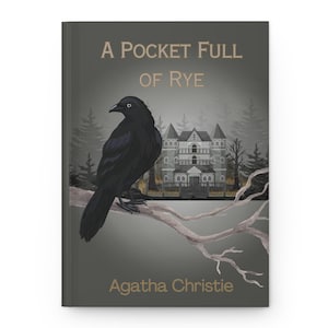 Diário de capa dura &quot;A Pocket full of Rye&quot; de Agatha Christie, diário de livro Agatha Christie, diário Agatha Christie, presente Agatha Christie