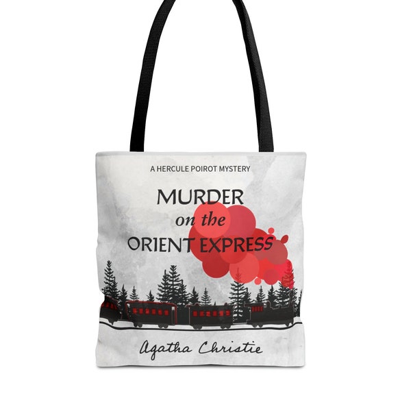 Murder on the Orient Express Hercule Poirot Agatha Christie Tote Bag, Hercule Poirot Tote, Agatha Christie Book Tote Bag, Murder Mystery Bag