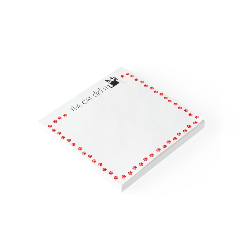 Murderous Cat Postit® Note Pads the Cat Did It Sticky Notes Etsy