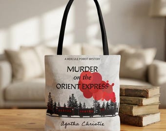 Murder on the Orient Express Tote Bag, Agatha Christie Book Lover Gift