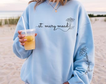 St. Mary Mead Daisy Agatha Christie Murder Mystery Sweatshirt, Murder Mystery Sweatshirt, Miss Marple St. Mary Mead Flower Murder Sweatshirt
