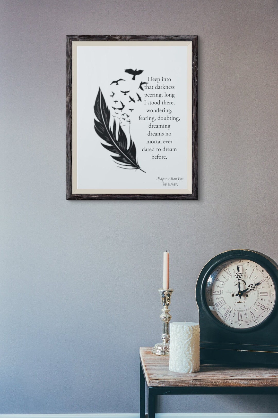 Edgar Allan Poe the Raven Wall Art, the Raven Print Poster, Edagr Allan Poe the Raven Poster